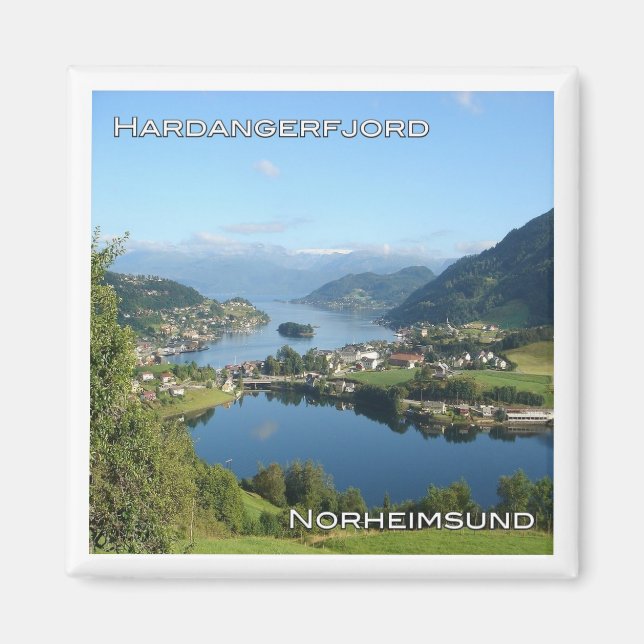 zNO114 HARDANGERFJORD NORHEIMSUND, Norway, Fridge Magnet (Front)