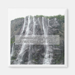 zNO118 GEIRANGERFJORD, SEVEN SISTERS FAL, Norway Magnet