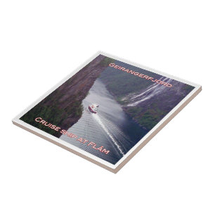 zNO123 GEIRANGERFJORD, MSC Kong Harald, Norway, Tile