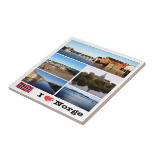 zNO170 NORGE "I Love", Norway, Tile