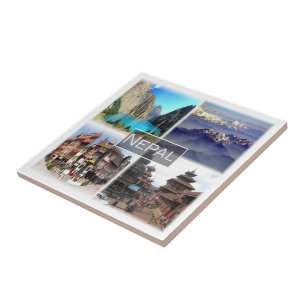 ZNP009 NEPAL collage, Asia, Tile