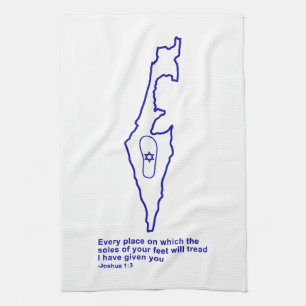 Zo Artzeinu - Joshua 1:3 Kitchen Towel