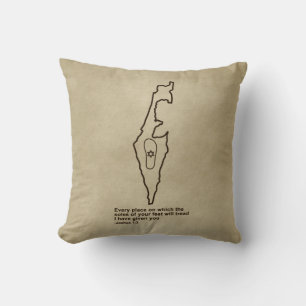 Zo Artzeinu - Joshua 1:3 Throw Pillow