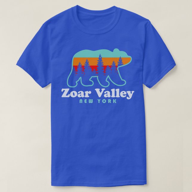 Zoar Valley New York Bear Souvenir Gift Sunrise T-Shirt (Design Front)