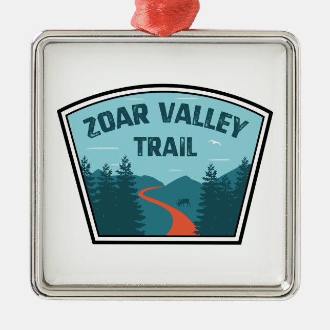 Zoar Valley Trail Metal Ornament (Front)