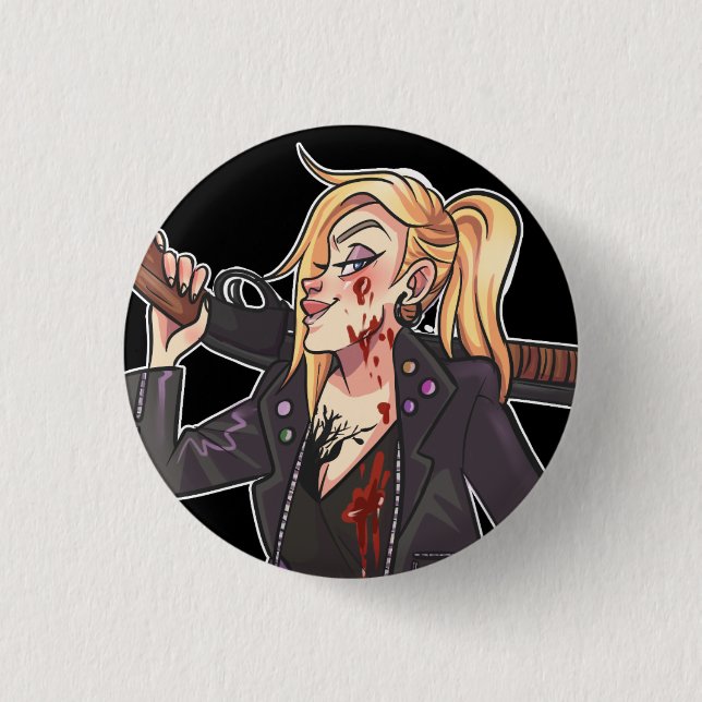 Zobo With A Shotgun character 1 Inch Round Button (Front)