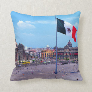 Zocalo, Mexico City, Mexico Throw Pillow