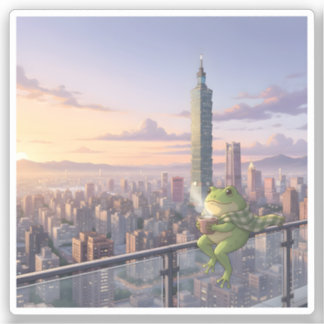 Zochi the Traveling Frog at Taipei 101 Tea Time