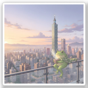 Zochi the Travelling Frog at Taipei 101 Tea Time
