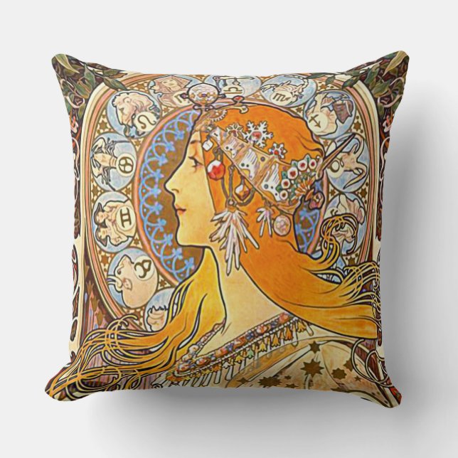 Zodiac 1896 throw pillow (Front)