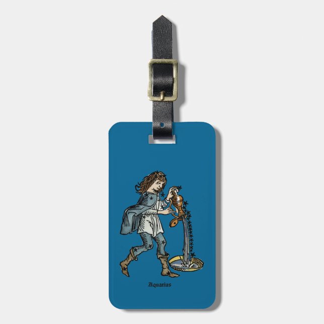 Zodiac: Aquarius, 1482 Luggage Tag (Front Vertical)