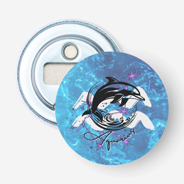 Zodiac Aquarius Bottle Opener (Front)
