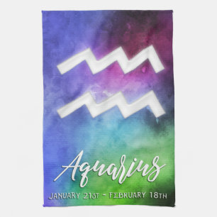 Zodiac : Aquarius Dates Kitchen Towel
