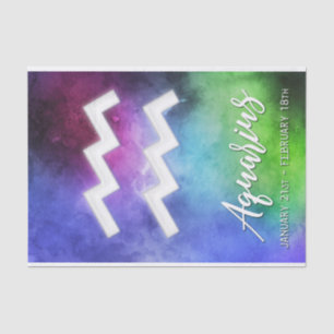 Zodiac : Aquarius Dates Tissue Paper