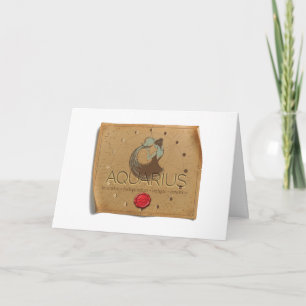 Zodiac - Aquarius - Greeting Card