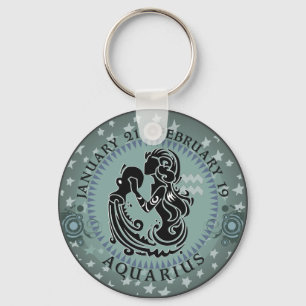 Zodiac Aquarius Keychain