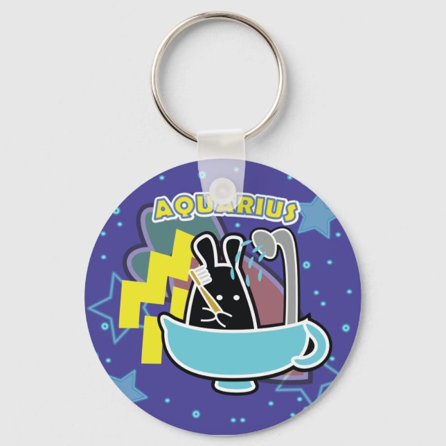 ZODIAC - AQUARIUS KEYCHAIN (Front)