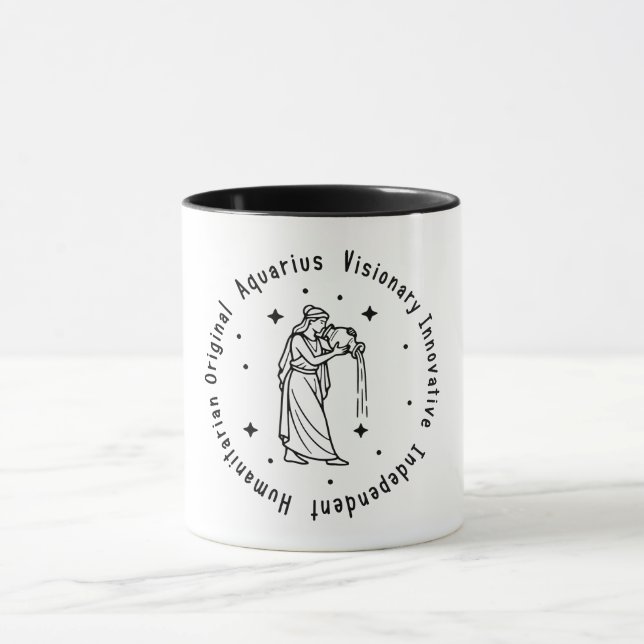 Zodiac Aquarius Mug (Centre)