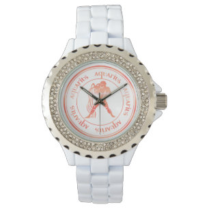 Zodiac : Aquarius Rose Gold Foil (Look) Seal Watch