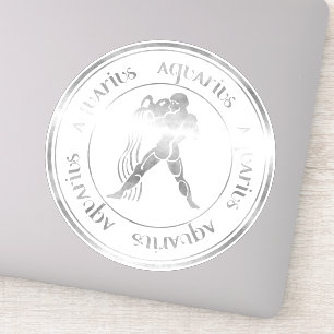 Zodiac : Aquarius Silver Foil (Look) Seal