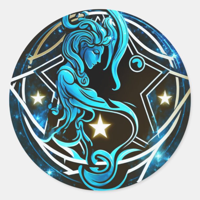 Zodiac - Aquarius Sticker (Front)