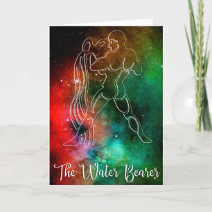 Zodiac : Aquarius 'The Water Bearer' Card