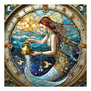 Zodiac - Aquarius The Water Bearer Mermaid Photo Print