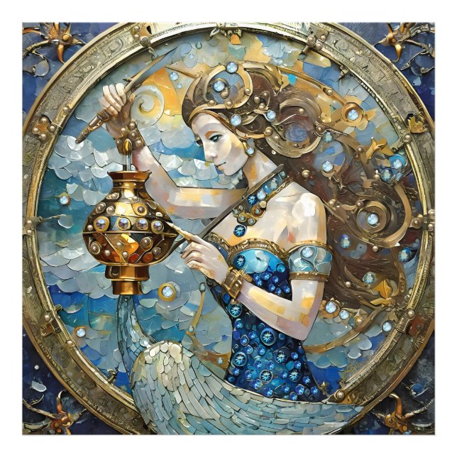 Zodiac - Aquarius The Water Bearer Photo Print (Front)