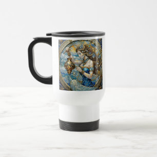 Zodiac - Aquarius The Water Bearer Travel Mug