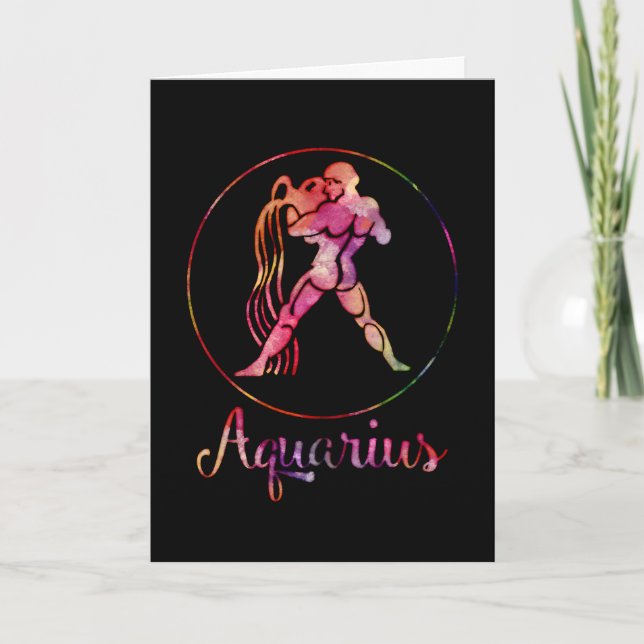 Zodiac : Aquarius Traits Multi Colour Design Card (Front)