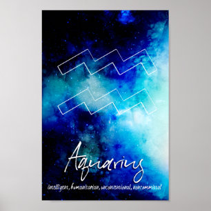 Zodiac : Aquarius Traits Poster