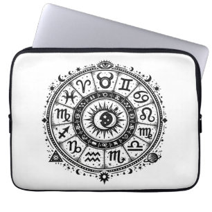 Zodiac Arcana — The Twelve Signs by BurnsInHell Laptop Sleeve