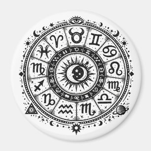 Zodiac Arcana — The Twelve Signs by BurnsInHell Magnet