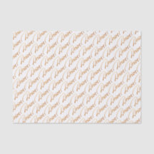 Zodiac "Aries" Gold Script Tissue Paper