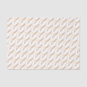 Zodiac "Aries" Gold Script Tissue Paper