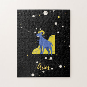 Zodiac Aries Sign in space Jigsaw Puzzle