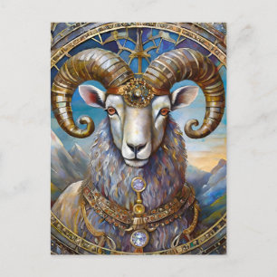Zodiac - Aries The Ram Postcard