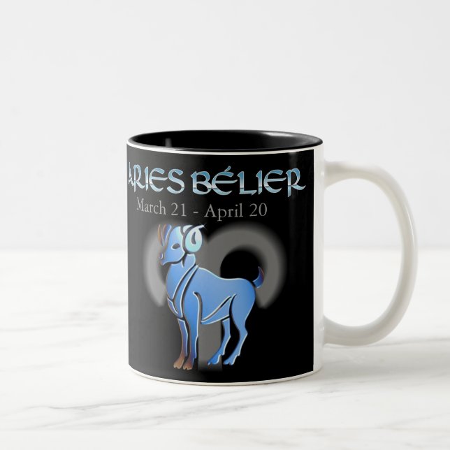 ZODIAC ARIES Two-Tone COFFEE MUG (Right)