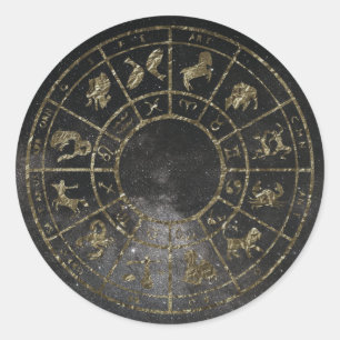 zodiac astrology gold stickers