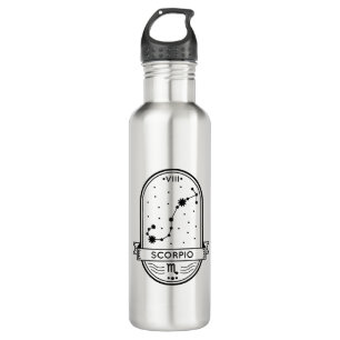 ZODIAC BADGE CONSTELLATION SCORPIO STROKE 710 ML WATER BOTTLE