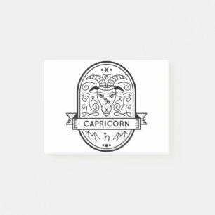 ZODIAC BADGE SYMBOL CAPRICORN STROKE POST-IT NOTES