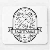 ZODIAC BADGE SYMBOL SAGITTARIUS STROKE