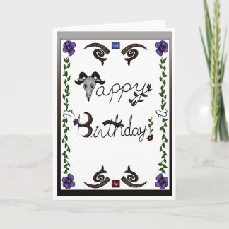 Zodiac Birthday Card Capricorn
