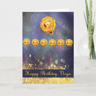 Zodiac Birthday Card for a Virgo