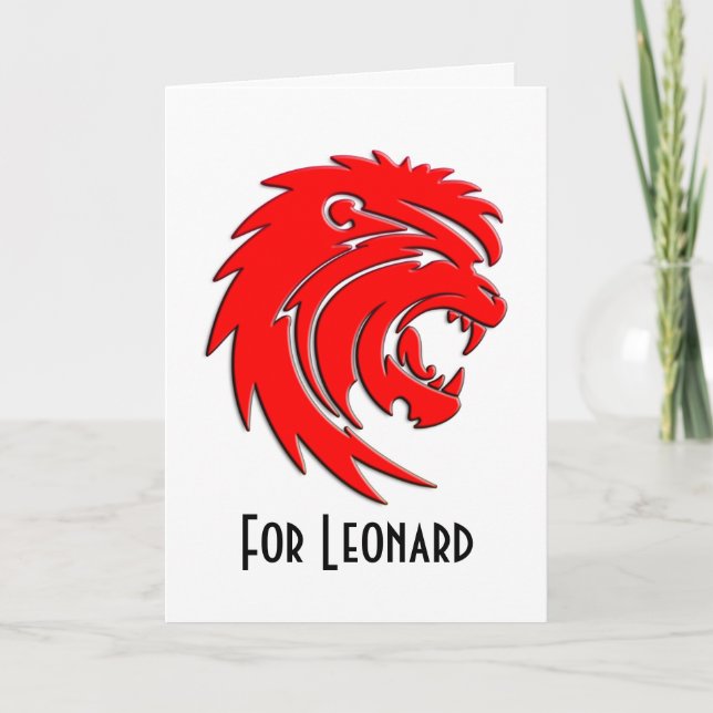Zodiac Birthday Card for Leo (July 23-August 22) (Front)