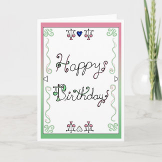 Zodiac Birthday Card Libra