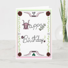 Zodiac Birthday Card Taurus