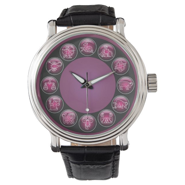 Zodiac Button Symbol Watch (Front)