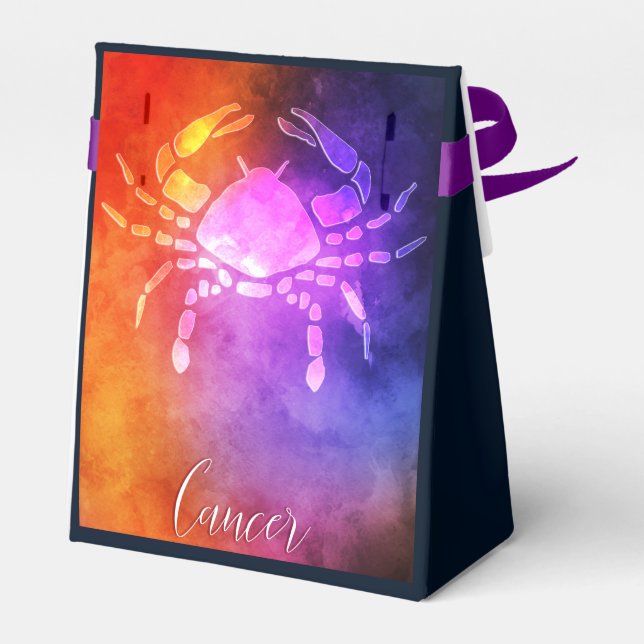 Zodiac : Cancer Colourful Candy Colours Favor Box (Back Side)