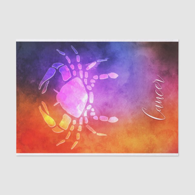 Zodiac : Cancer Colourful Candy Colours Tissue Paper (Front)